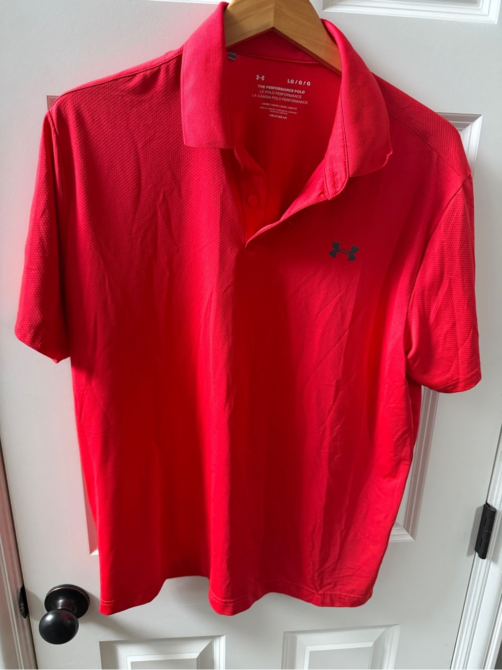 Under Armour Men’s Bright Red Polo with Logo